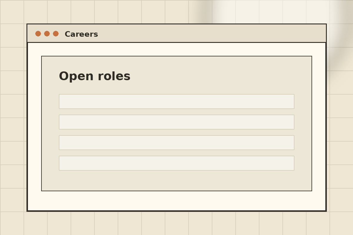 Careers page interface